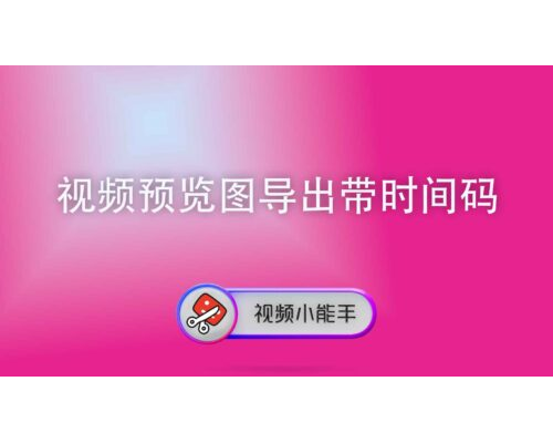 视频预览图导出带时间码